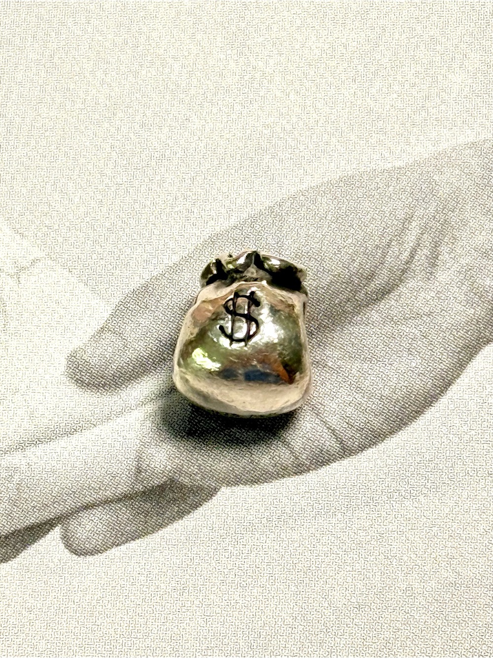 Pandora Sterling Silver Money Bag Charm with Dollar Sign